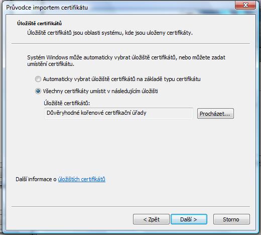 Postup instalace certifikátu 6